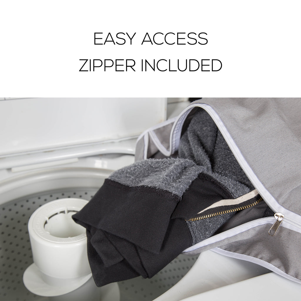 Door-Hanging Laundry Hamper with Stainless Steel Hooks with Zippered Bottom for Easy Access 2 Pack