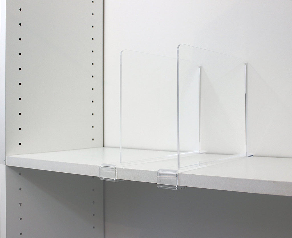 Acrylic Shelf Dividers Pack of 4