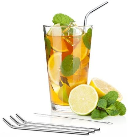 Stainless Steel Drinking Straws, Free Cleaning Brush Included