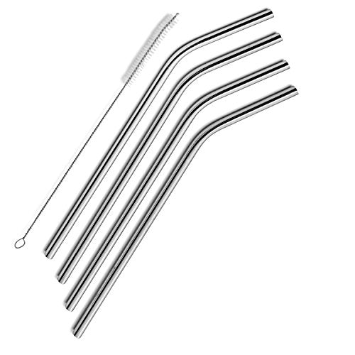 Stainless Steel Drinking Straws, Free Cleaning Brush Included
