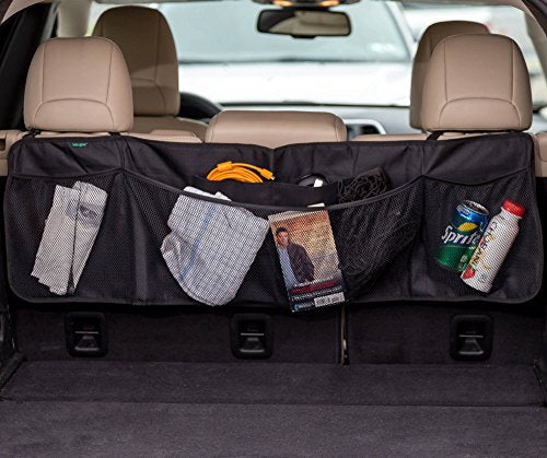 Back Seat Trunk Organizer - 5 Pocket Auto Interior, Keeping Your Car Organized, Trunk Caddy Back Seat Storage Compartments