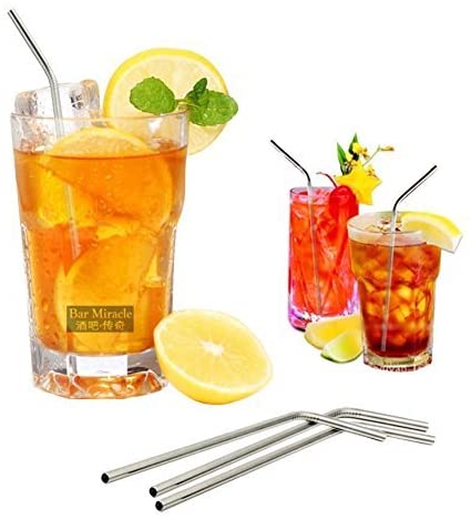 Stainless Steel Drinking Straws, Free Cleaning Brush Included