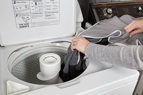 Door-Hanging Laundry Hamper with Stainless Steel Hooks with Zippered Bottom for Easy Access 2 Pack