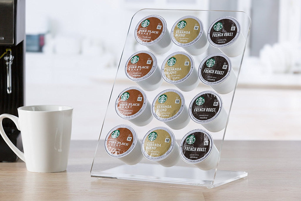 KitchenMate Clear Acrylic 12 Coffee K Cups Pod Holder