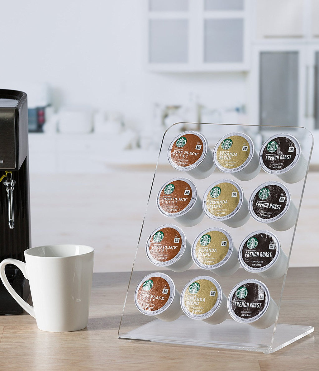 KitchenMate Clear Acrylic 12 Coffee K Cups Pod Holder