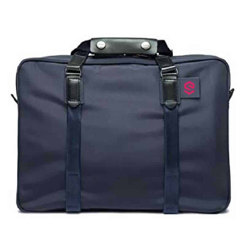 SWIMS 15.4 Inch  Fashionable Attache Briefcase Computer Bag for Stylish Men and Women (Navy) - For Laptop/ iPad/ MacBook/  - Water  Resistant
