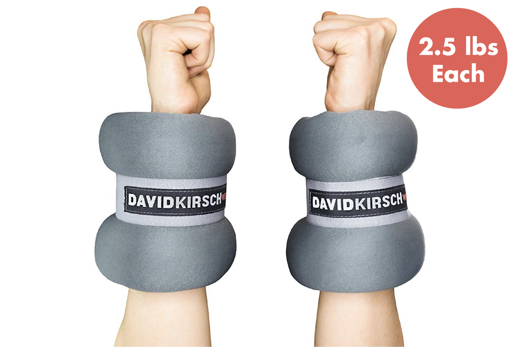 David Kirsch Ankle Weights Adjustable Comfort Wrist Pair 2/2.5 LB Total 5 LBs