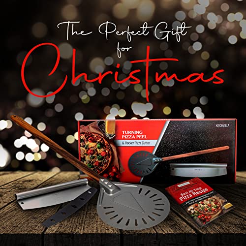 Kitchen Z Peel & Rocker Cutter Pizza Turning Peel 9 inches, Dark Gray