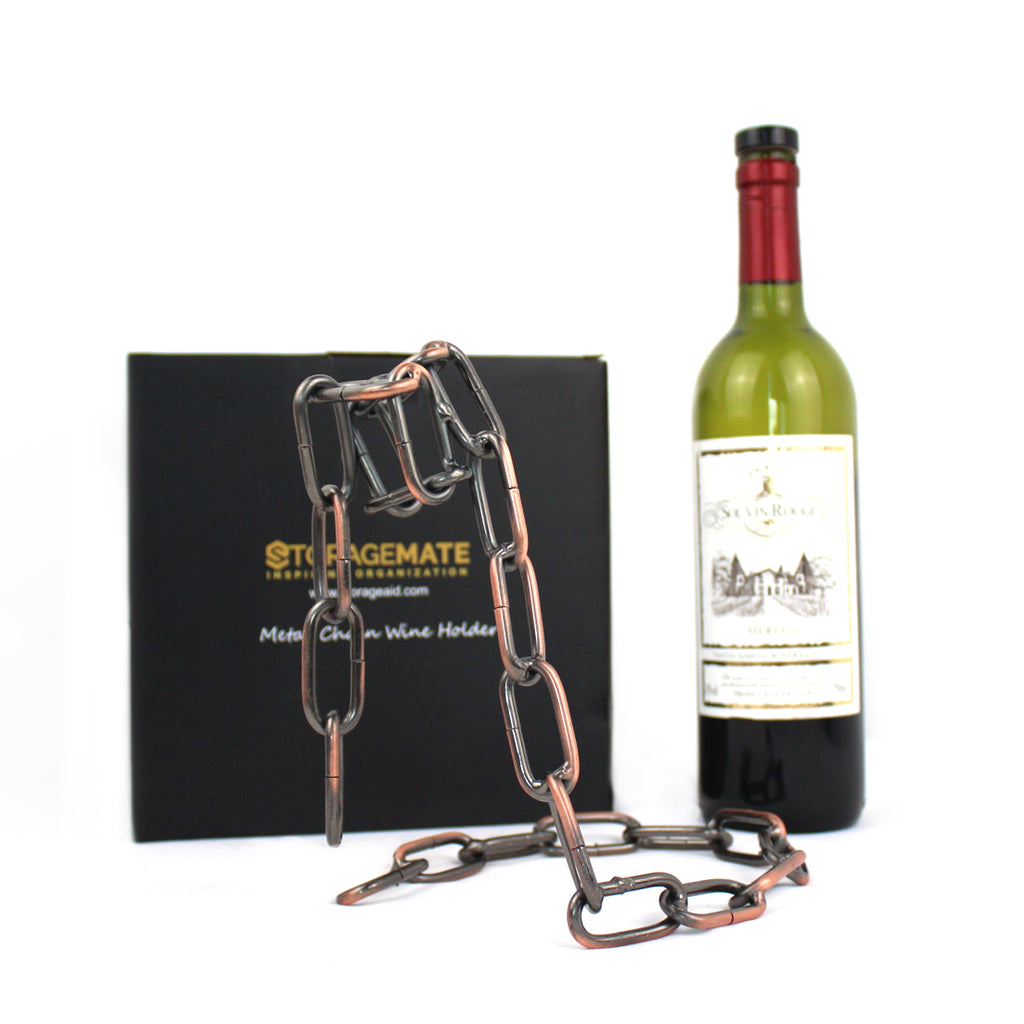 Chain Design Wine Holder (Bronze)