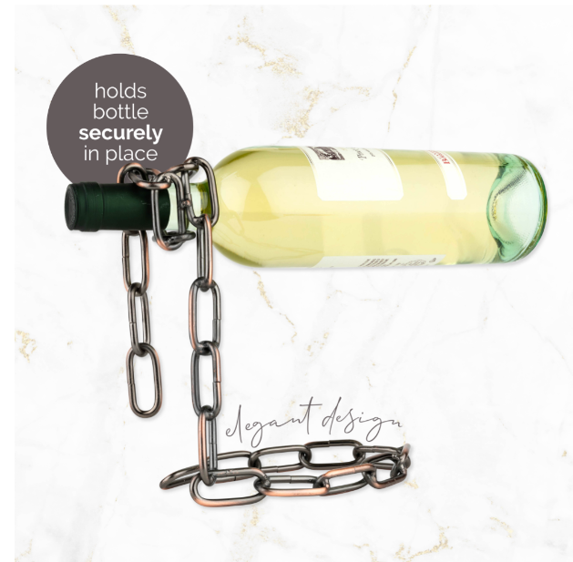 Chain Design Wine Holder (Bronze)
