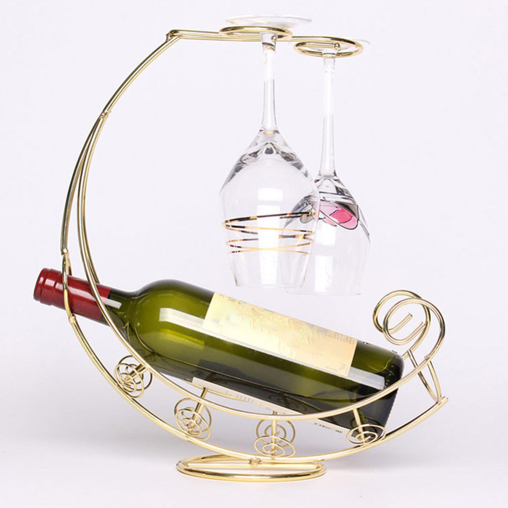 Corsair Design Wine Bottle Holder - Corkscrew Wine Opener, Aerator Pourer Included