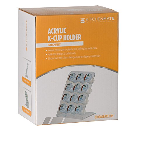 KitchenMate Clear Acrylic 12 Coffee K Cups Pod Holder